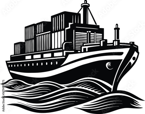 silhouette of a ship