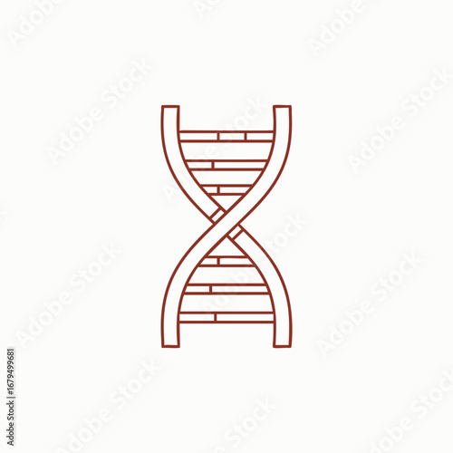Abstract illustration of a DNA double helix structure in a minimalistic style, symbolizing genetics and life science