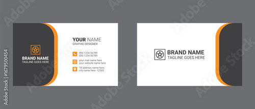 creative business card design template and modern visiting card design.	