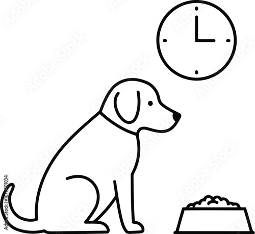 Dog waiting for food time