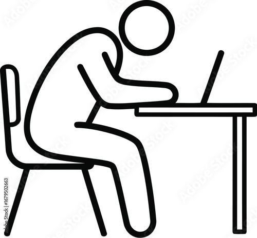 Exhausted worker slumped over laptop burnout concept