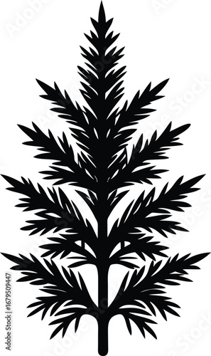 A vibrant seamless vector pattern of green cannabis leaves and tree branches