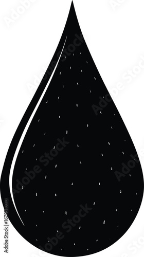 A drop of black oil is a symbol of environmental concern