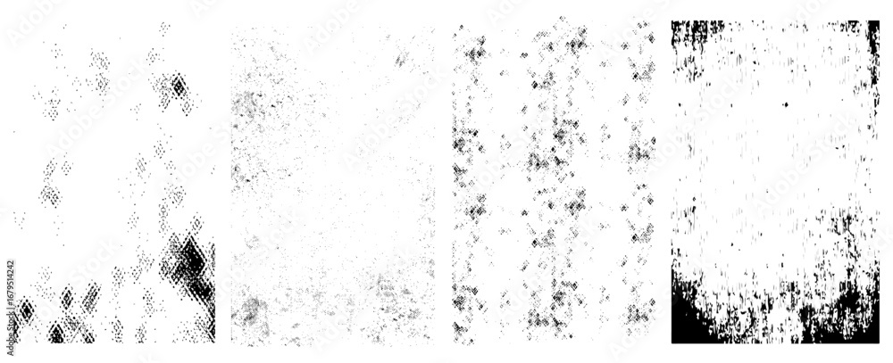 Fototapeta premium Grunge Urban Backgrounds set.Texture Vector.Dust Overlay Distress Grain ,Simply Place illustration over any Object to Create grungy Effect .abstract,splattered, texture for your design. vector