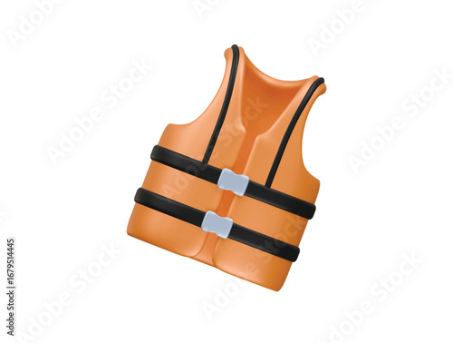life jacket icon 3d illustration render