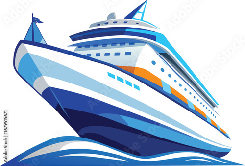 cruise ship with multiple deck in sea