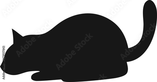 Simple Silhouette of a Black Cat