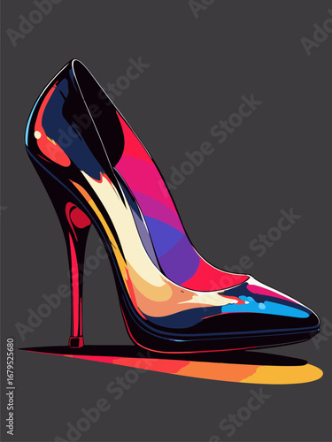 high heel women's shoes vector