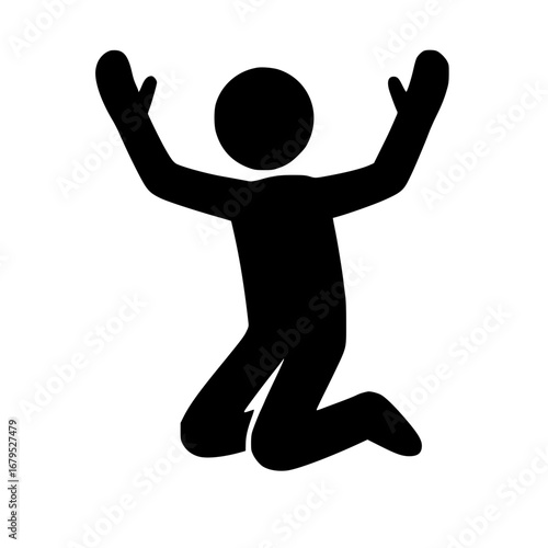 Stickman in Despair SVG Clip Art