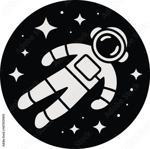 Astronaut Floating in Space A Symbolic Representation of Exploration Discovery and the Boundless Wonders of the Universe Illustration
