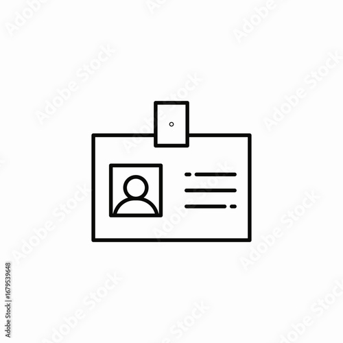 identification card icon sign vector