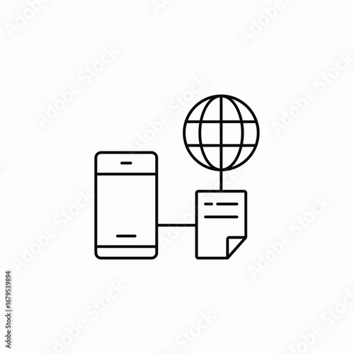 laptop server connection icon sign vector