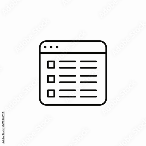 list view icon sign vector