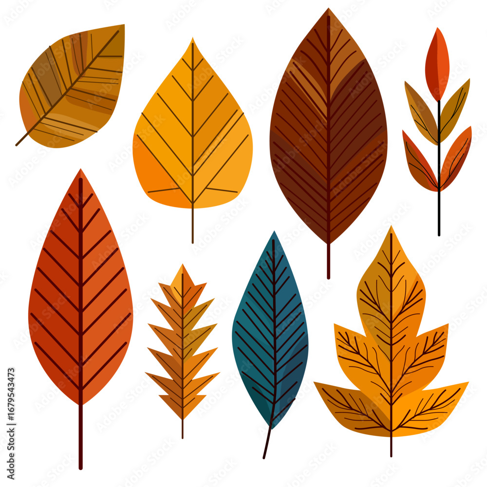 Fototapeta premium autumn halloween design elements set