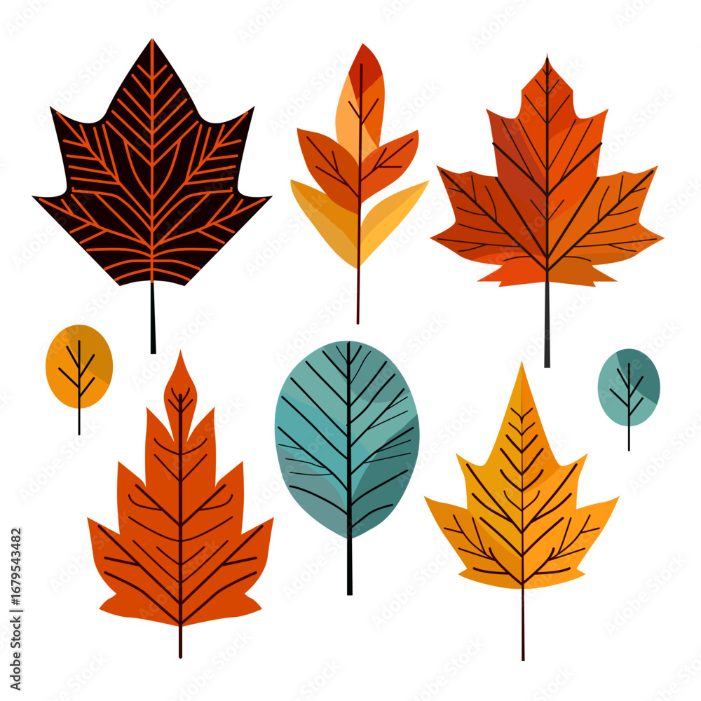 Naklejka premium autumn halloween design elements set