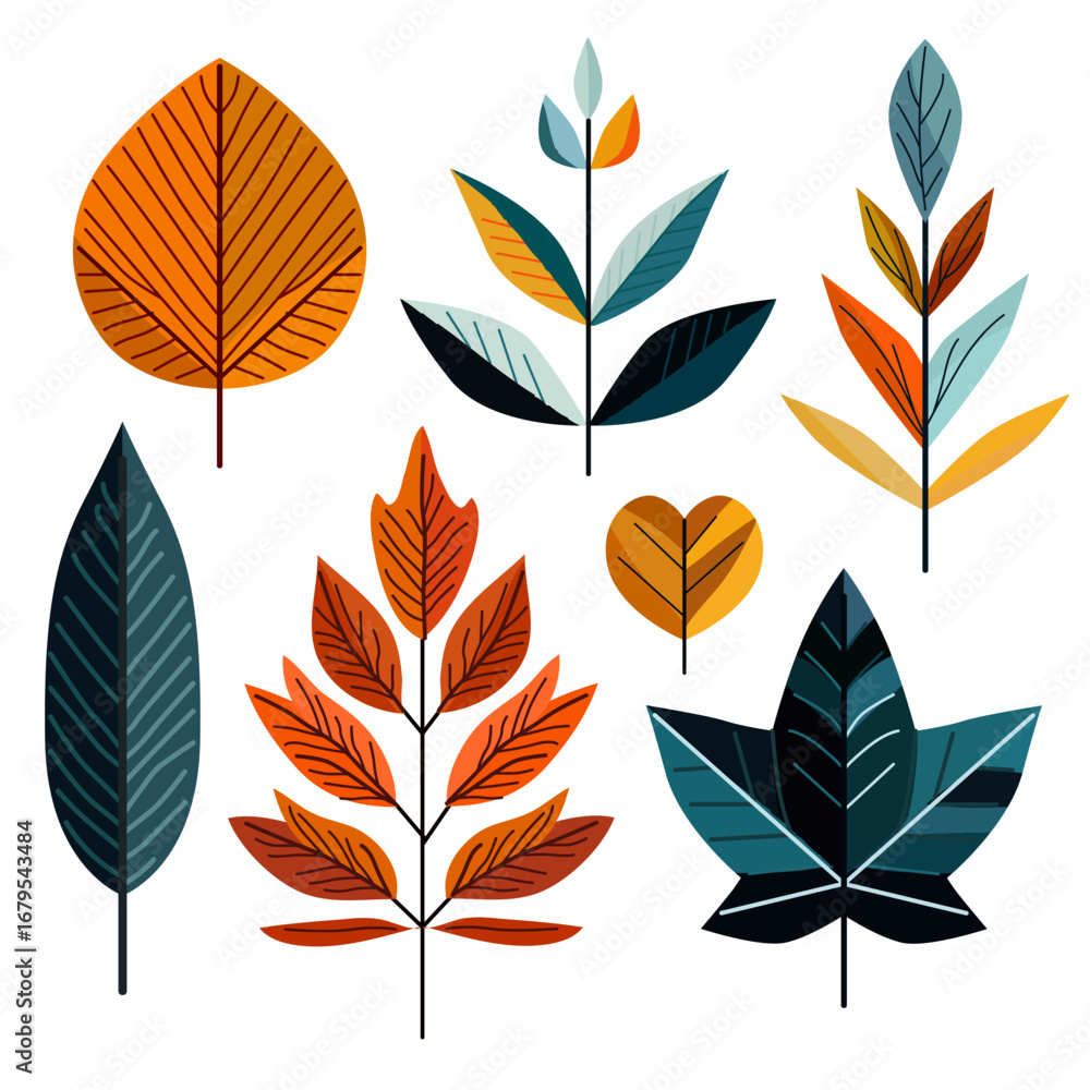 Obraz premium autumn halloween design elements set