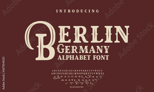 font alphabet Vintage berlin germany Victorian typeface decorative Font