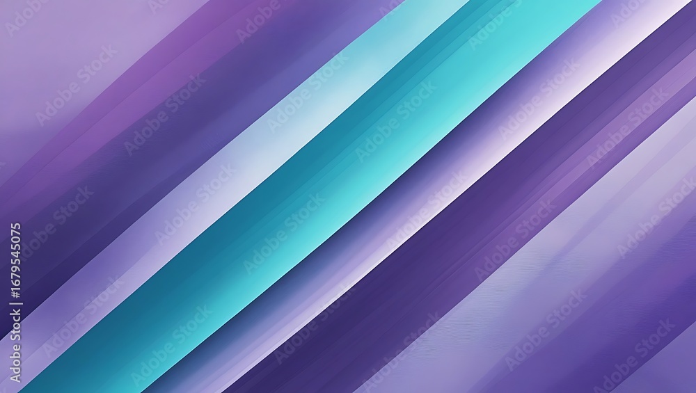 Fototapeta premium Abstract purple and teal lines with soft gradient effect for creative backgrounds