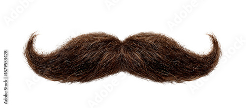 Handlebar Mustache PNG Transparent, Vintage Hipster Moustache Isolated Clipart