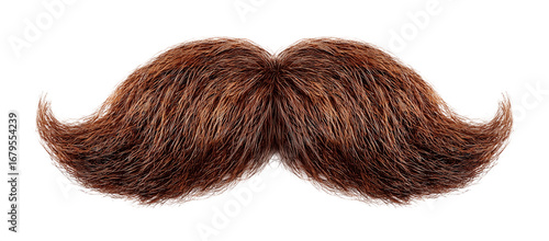 Mustache PNG Transparent, Brown Realistic Hair Moustache Isolated Clipart