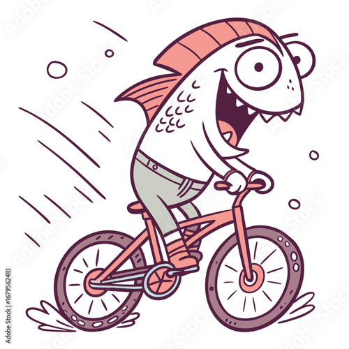 Fish Riding Bicycle 1