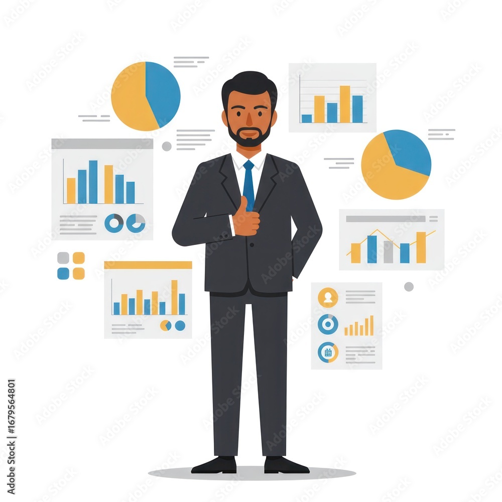 Fototapeta premium Business Success Through Data & Modern Analytics