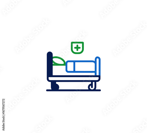 Hospital bed illustration