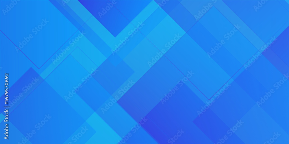 Obraz premium Abstract minimal geometric blue or dark blue light banner pattern, luxury wave line design template, abstract background featuring transparent overlapping blue squares perfect for business.