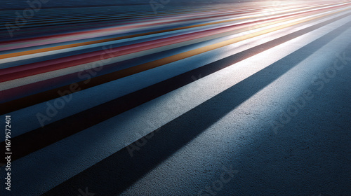 Tablou pe pânză abstract background of road with colorful stripes