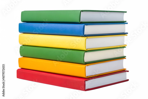 Wallpaper Mural Stack of colorful books isolated on white background Torontodigital.ca