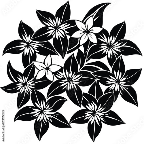 Elegant jasmine flower repeating pattern design for floral backgrounds and textiles