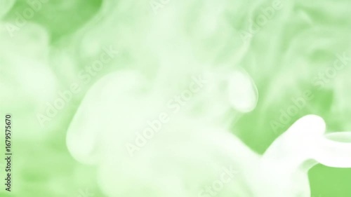 Soft green smoke abstract