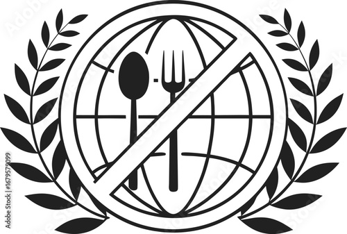 Food Loss and Waste Awareness Illustration. Stop Food Waste Campaign Design. Save Food Global Awareness Artwork. Reduce Food Waste Poster Drawing. Sustainable Food Consumption Artwork. Zero Food Waste