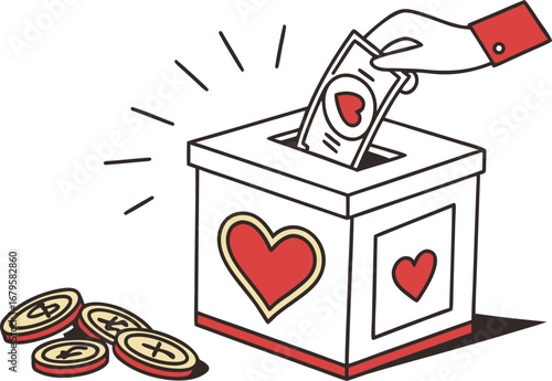 International Day of Charity Illustration. Charity Donation Awareness Artwork. Helping Hands Charity Concept. Global Charity Campaign Drawing. Support Poor and Needy Design. Love and Care Charity Post