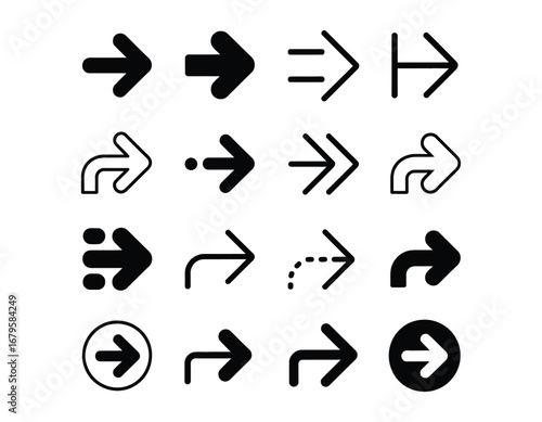 Diverse Arrow Collection A Set of Directional Icons and Symbols for Navigation and Design Elements
