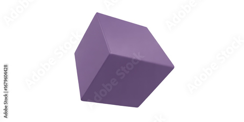 3D Cube Icon  Geometric Shape Object Design PNG