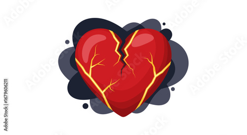 Broken Heart with Veins.