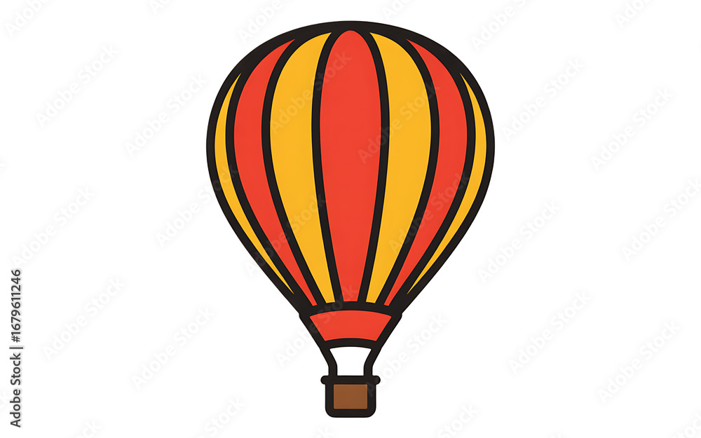 Fototapeta premium Hot air balloon isolated on transparent background