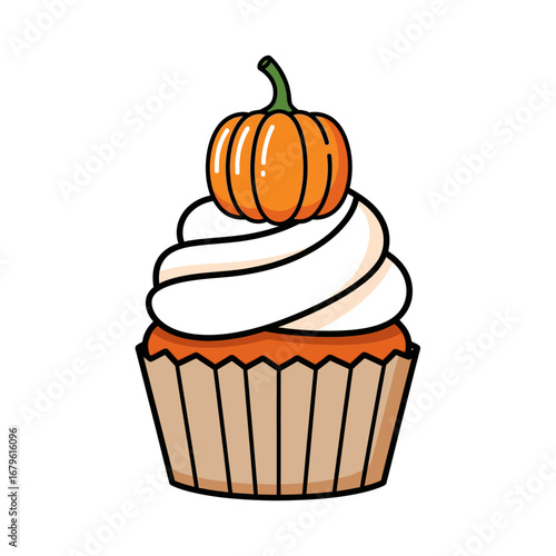 Pumpkin Spice Cupcake Autumn Delight
