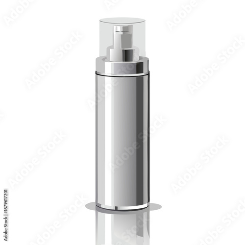 stainless hip flask isolated on white