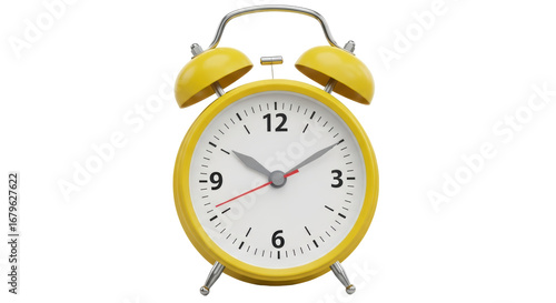Photos Isolated Yellow Alarm Clock
