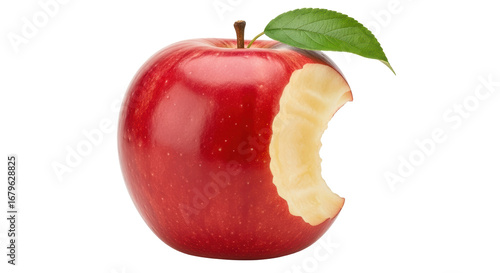 Isolated Bitten Red Apple