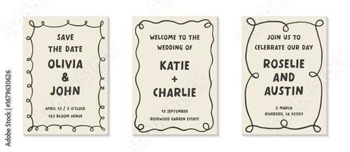Elegant vintage hand drawn border frame vector illustration decoration for invitation, menu, bachelorette or celebration design.