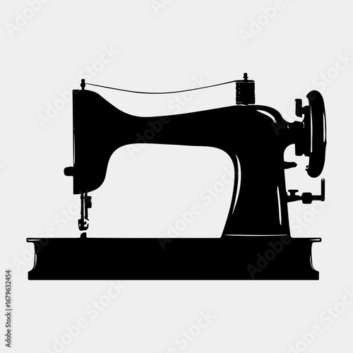 Sewing Machine Simple Icon Graphic Ornament, Sewing Art Vector Black Icon Symbol Illustration Cloth