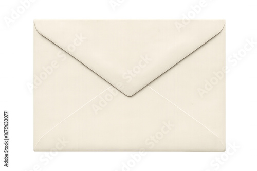 Closed white envelope isolated on transparent background, symbolizing traditional mail and communication