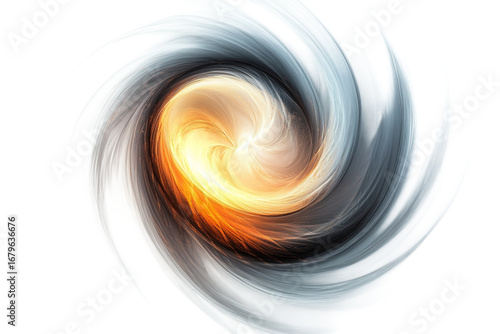 Abstract swirling nebula cosmic energy isolated on transparent background