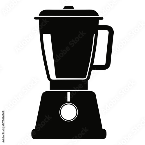 Black Blender Silhouette Vector on White Background