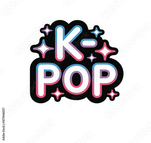 K pop sticker design editable design for print on demand products k music Korean pop concert design
