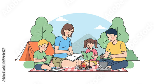 Joyful Family Camping Experience: Sharing, Learning, And Culinary Delights Outdoors