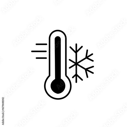 Thermometer icon representing temperature check fever and diagnostics in health and medical design  temperature gauge icon